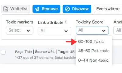 Use filters to narrow down irrelevant or harmful links.